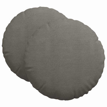 vidaXL Sitzkissen 2 pcs Hellgrau Ø 80 cm Cordstoff