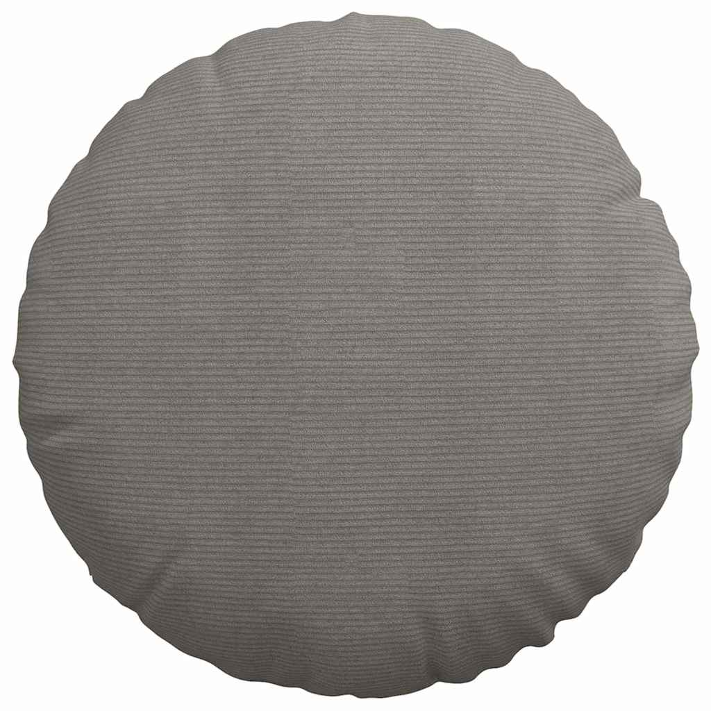 vidaXL Sitzkissen 2 pcs Hellgrau Ø 80 cm Cordstoff