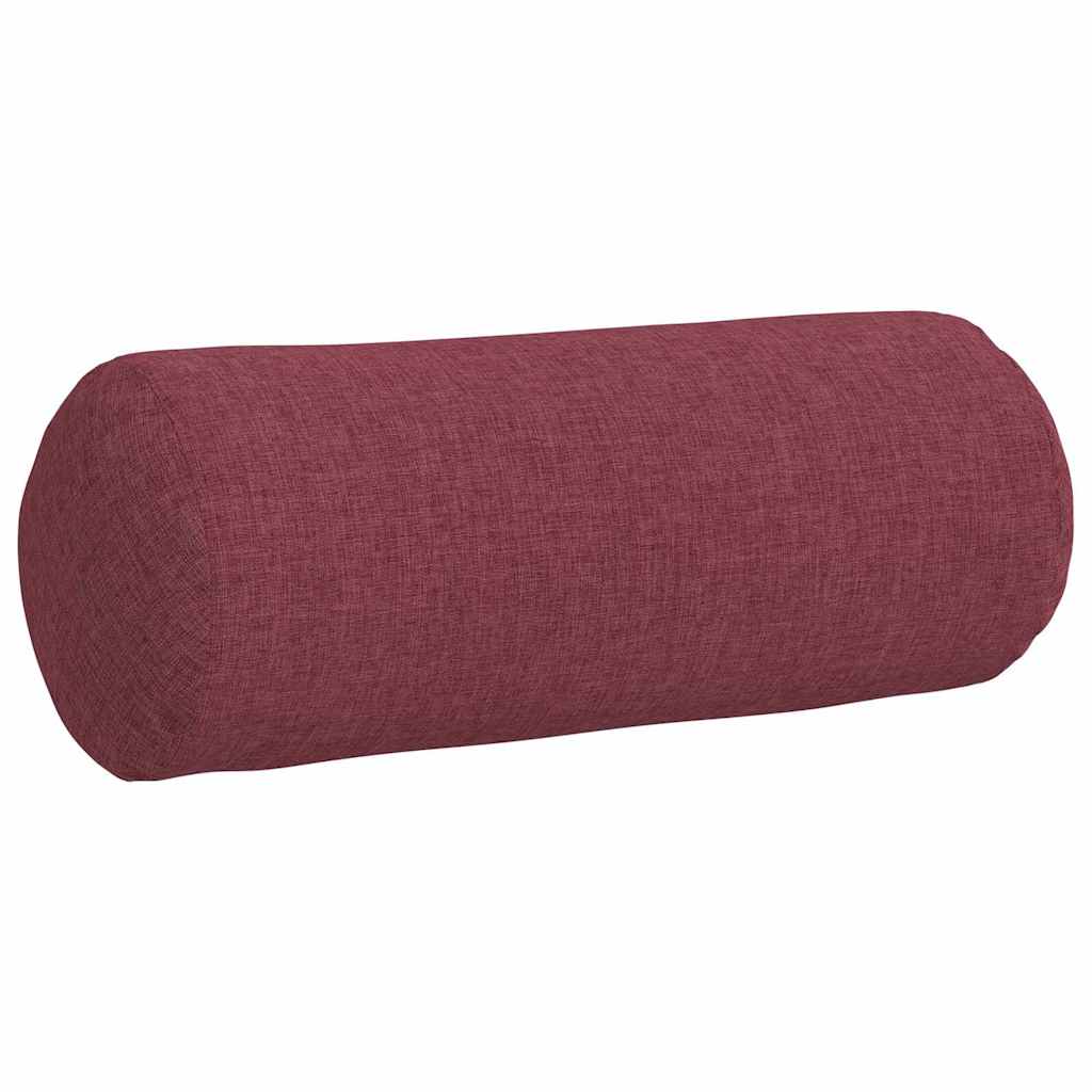 vidaXL Bolsterkissen 2 Stück Weinrot Ø 15 x 40 cm Stoff