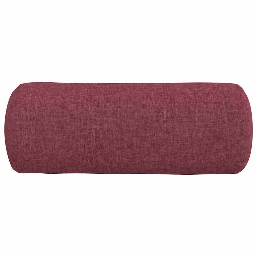 vidaXL Bolsterkissen 2 Stück Weinrot Ø 15 x 40 cm Stoff