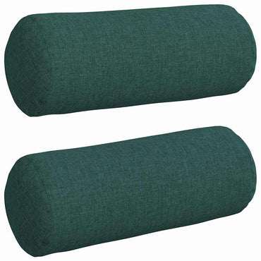 vidaXL Bolsterkissen 2 Stück Dunkelgrün Ø 15 x 40 cm Stoff