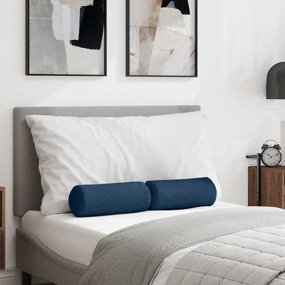 Bolsterkissen 2 Stück Blau Ø 15 x 40 cm Stoff
