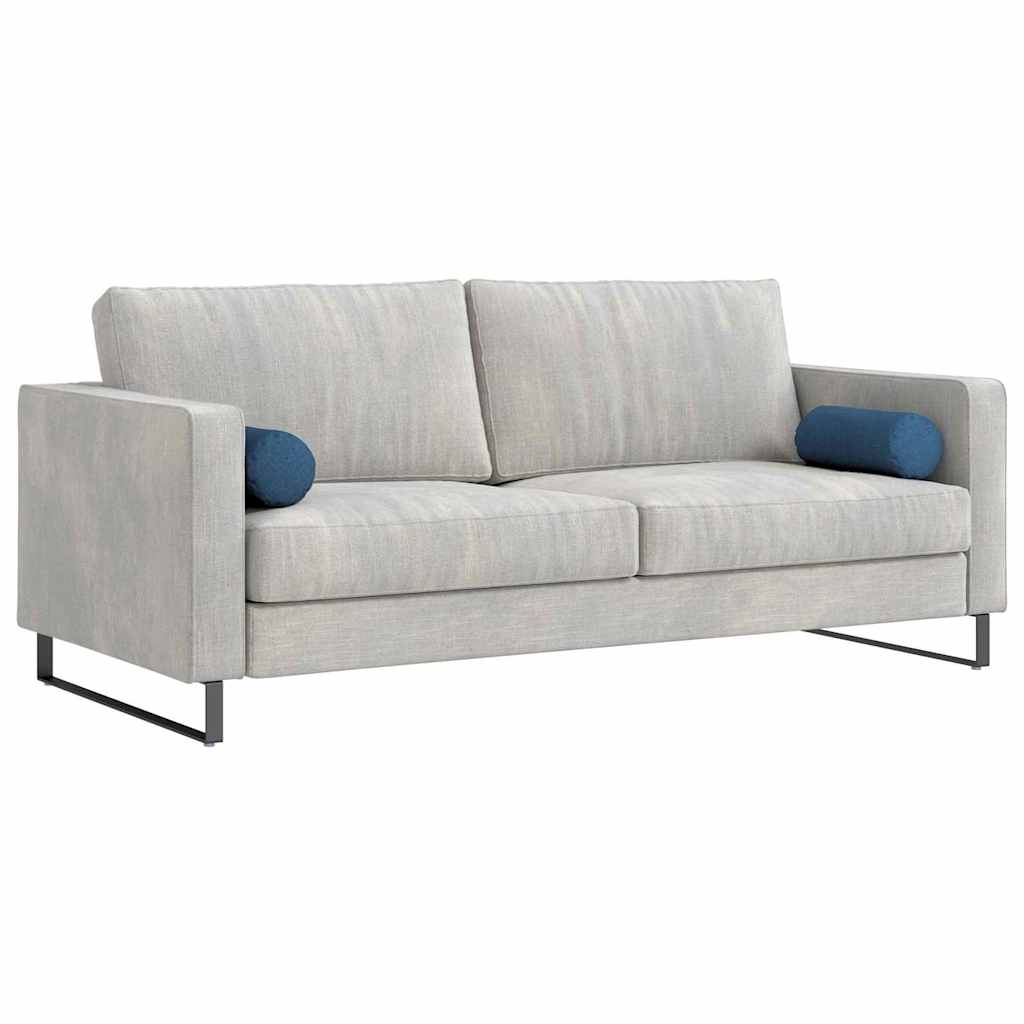 Bolsterkissen 2 Stück Blau Ø 15 x 40 cm Stoff