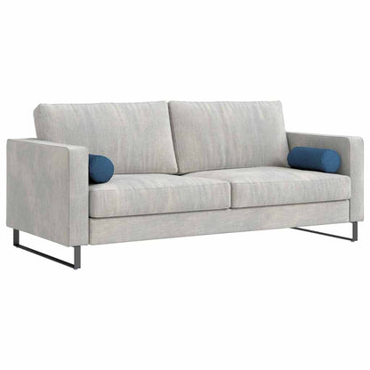 Bolsterkissen 2 Stück Blau Ø 15 x 40 cm Stoff