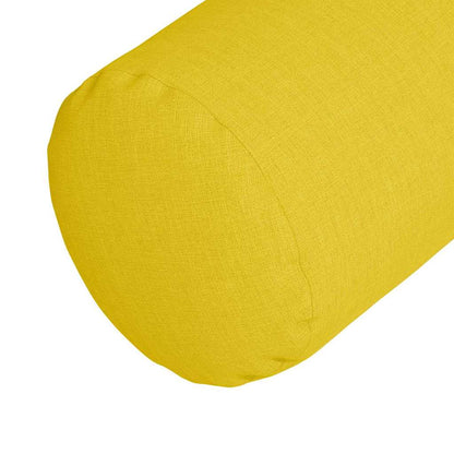 vidaXL Bolsterkissen 2 Stück Helles Gelb Ø 15 x 40 cm Stoff