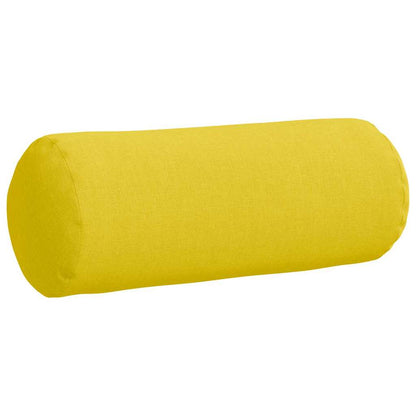 vidaXL Bolsterkissen 2 Stück Helles Gelb Ø 15 x 40 cm Stoff