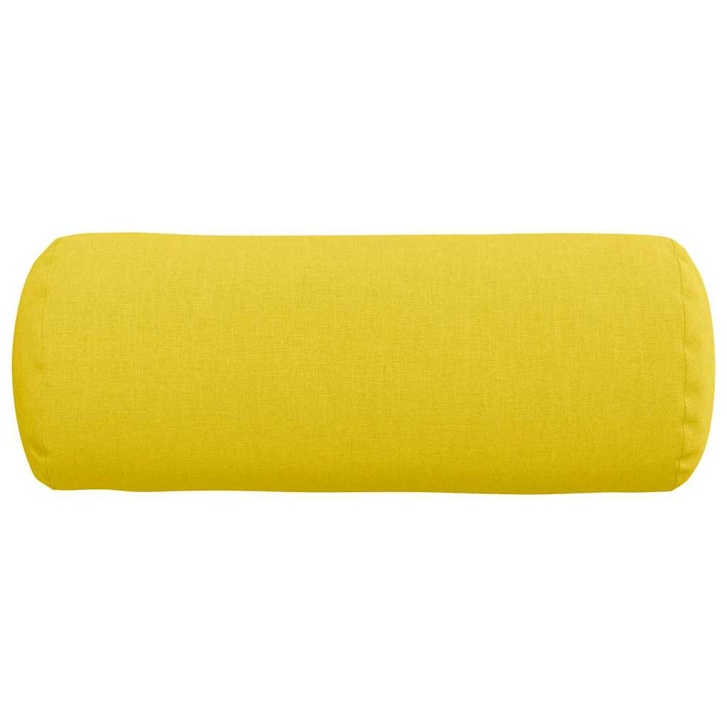 vidaXL Bolsterkissen 2 Stück Helles Gelb Ø 15 x 40 cm Stoff
