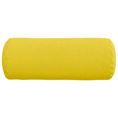 vidaXL Bolsterkissen 2 Stück Helles Gelb Ø 15 x 40 cm Stoff