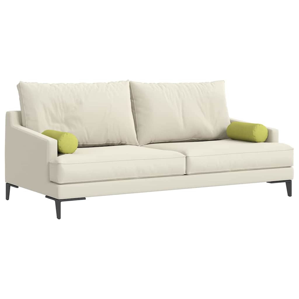 Bolsterkissen 2 Stück Hellgrün Ø 15 x 40 cm Stoff