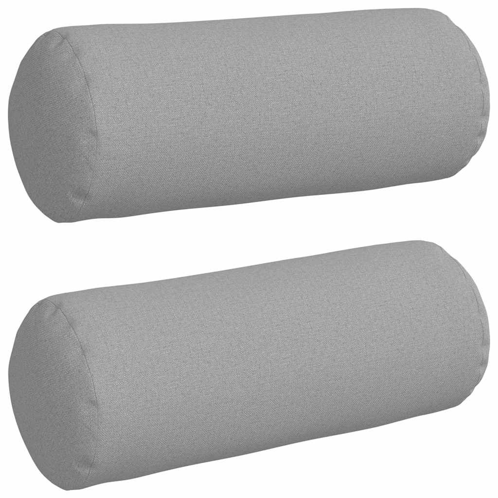 vidaXL Bolsterkissen 2 Stück Wolkengrau Ø 15 x 40 cm Stoff