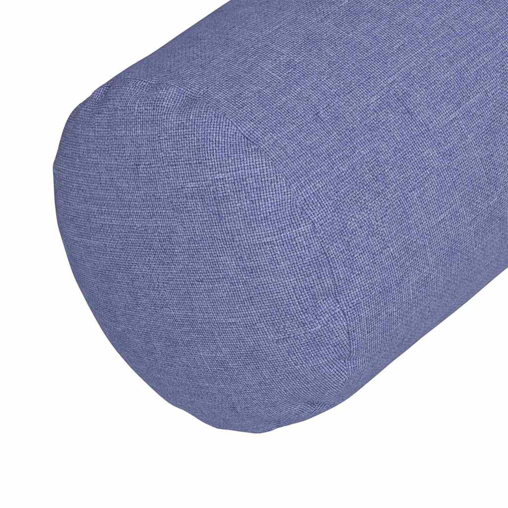 vidaXL Bolsterkissen 2 Stück Jeans blau Ø 15 x 40 cm Stoff