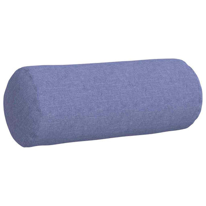 vidaXL Bolsterkissen 2 Stück Jeans blau Ø 15 x 40 cm Stoff