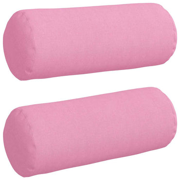 vidaXL Bolsterkissen 2 Stück Rosa Ø 15 x 40 cm Stoff