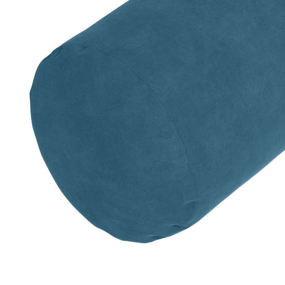 vidaXL Bolsterkissen 2 Stück Blau Ø 15 x 40 cm Cordstoff