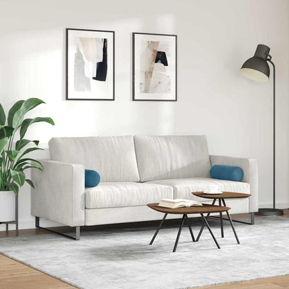 vidaXL Bolsterkissen 2 Stück Blau Ø 15 x 40 cm Cordstoff