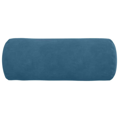 vidaXL Bolsterkissen 2 Stück Blau Ø 15 x 40 cm Cordstoff