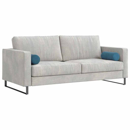 vidaXL Bolsterkissen 2 Stück Blau Ø 15 x 40 cm Cordstoff