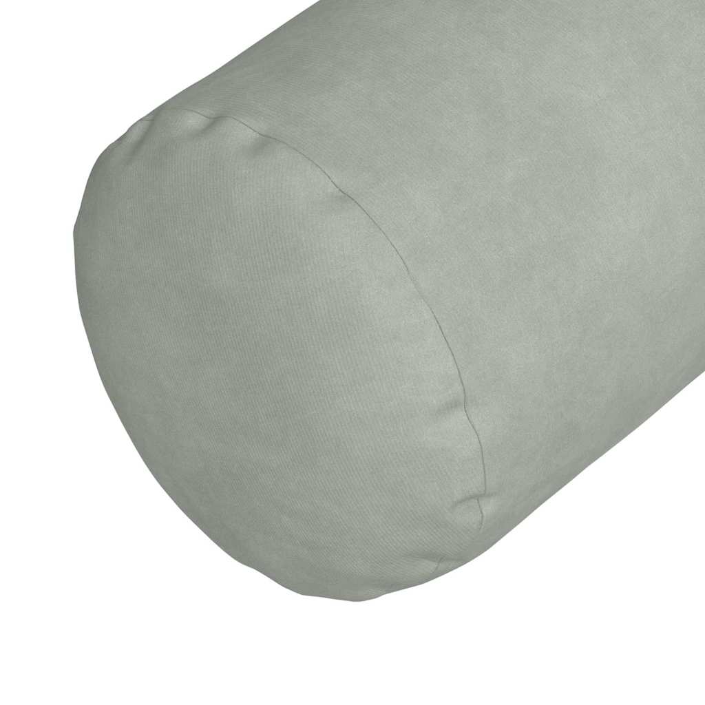 vidaXL Bolsterkissen 2 Stück Hellgrau Ø 15 x 40 cm Cordstoff