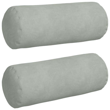vidaXL Bolsterkissen 2 Stück Hellgrau Ø 15 x 40 cm Cordstoff