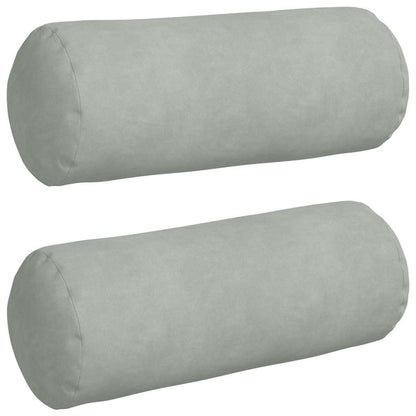 vidaXL Bolsterkissen 2 Stück Hellgrau Ø 15 x 40 cm Cordstoff