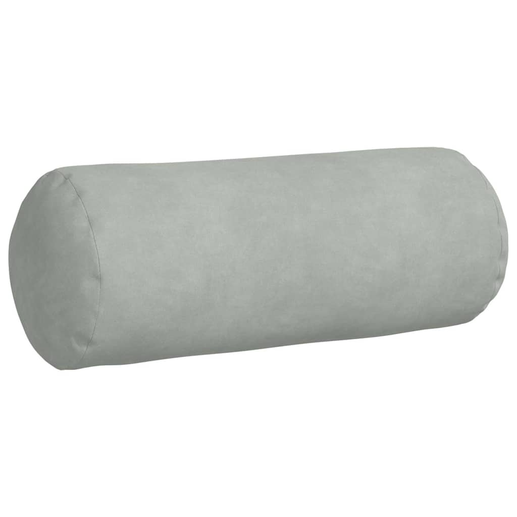 vidaXL Bolsterkissen 2 Stück Hellgrau Ø 15 x 40 cm Cordstoff