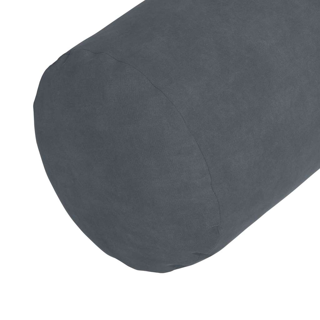 vidaXL Bolsterkissen 2 Stück Dunkelgrau Ø 15 x 40 cm Cordstoff