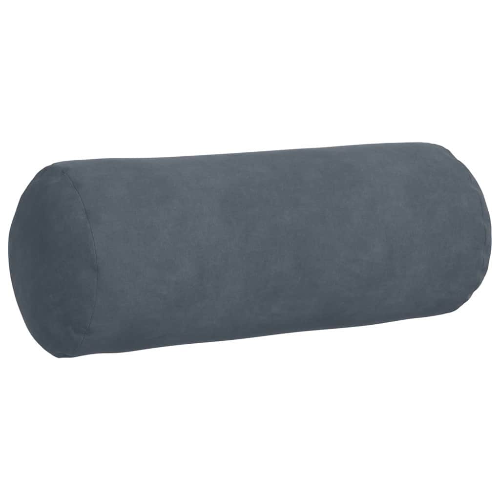 vidaXL Bolsterkissen 2 Stück Dunkelgrau Ø 15 x 40 cm Cordstoff
