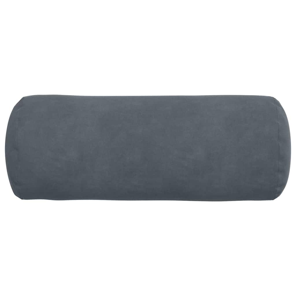 vidaXL Bolsterkissen 2 Stück Dunkelgrau Ø 15 x 40 cm Cordstoff
