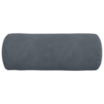 vidaXL Bolsterkissen 2 Stück Dunkelgrau Ø 15 x 40 cm Cordstoff