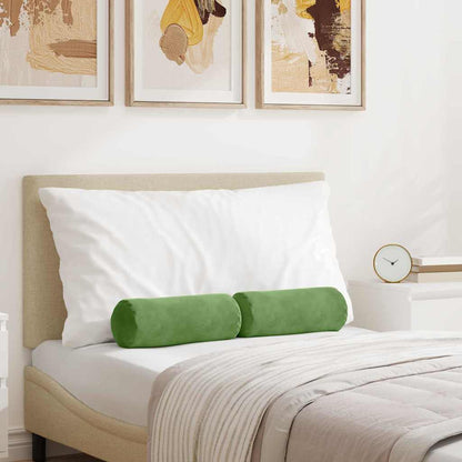 Bolsterkissen 2 Stück Hellgrün Ø 15 x 40 cm Cordstoff