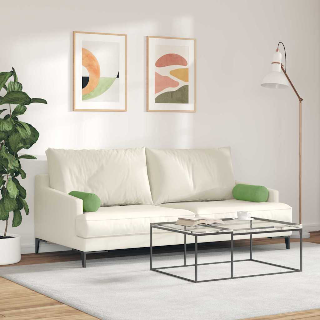 Bolsterkissen 2 Stück Hellgrün Ø 15 x 40 cm Cordstoff