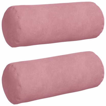 vidaXL Bolsterkissen 2 Stück Rosa Ø 15 x 40 cm Cordstoff
