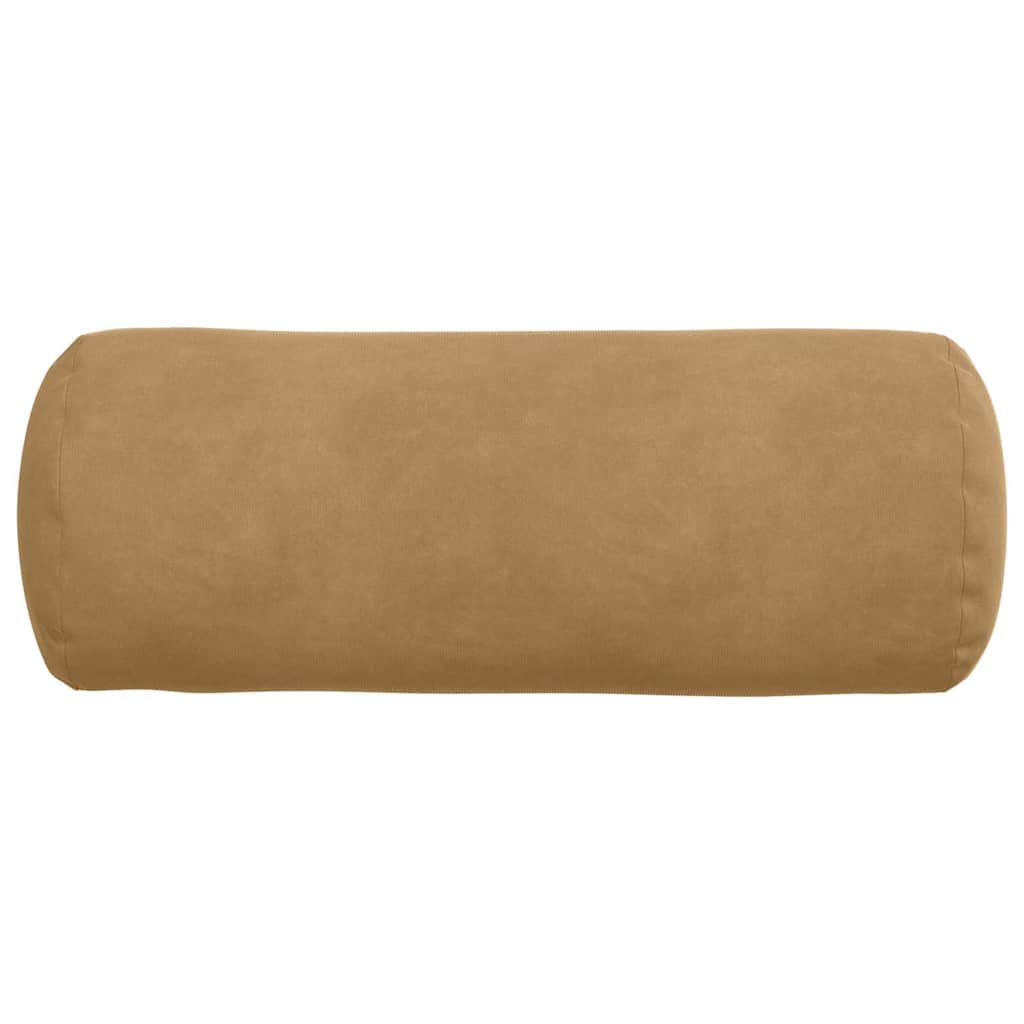 vidaXL Bolsterkissen 2 Stück Braun Ø 15 x 40 cm Cordstoff
