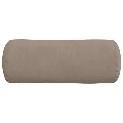 vidaXL Bolsterkissen 2 Stück Taupe Ø 15 x 40 cm Mikrofaserstoff