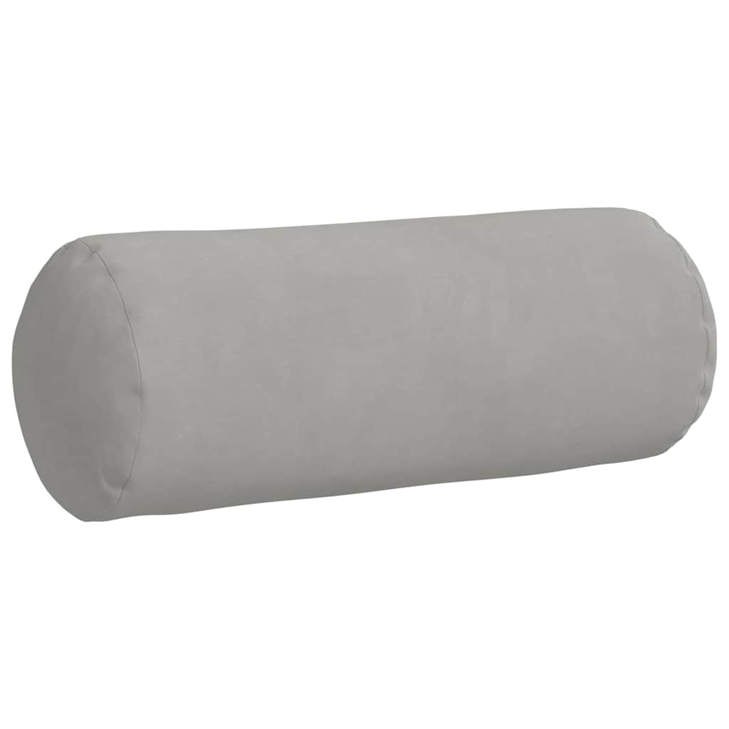 vidaXL Bolsterkissen 2 Stück Hellgrau Ø 15 x 40 cm Mikrofaserstoff