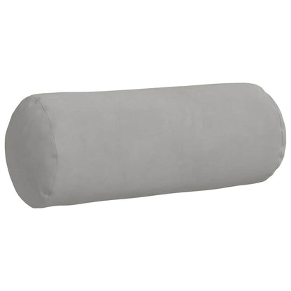 vidaXL Bolsterkissen 2 Stück Hellgrau Ø 15 x 40 cm Mikrofaserstoff