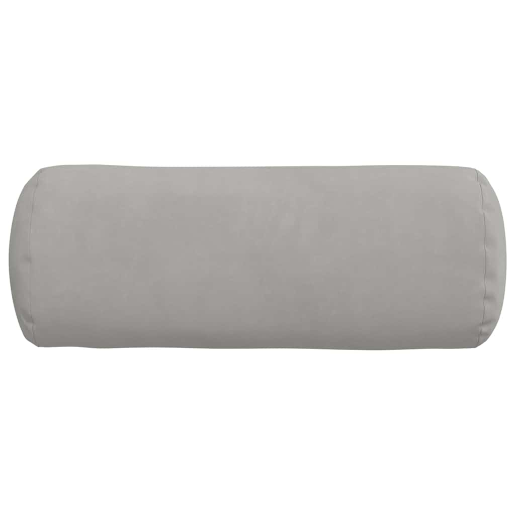vidaXL Bolsterkissen 2 Stück Hellgrau Ø 15 x 40 cm Mikrofaserstoff