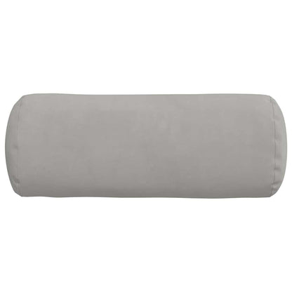 vidaXL Bolsterkissen 2 Stück Hellgrau Ø 15 x 40 cm Mikrofaserstoff