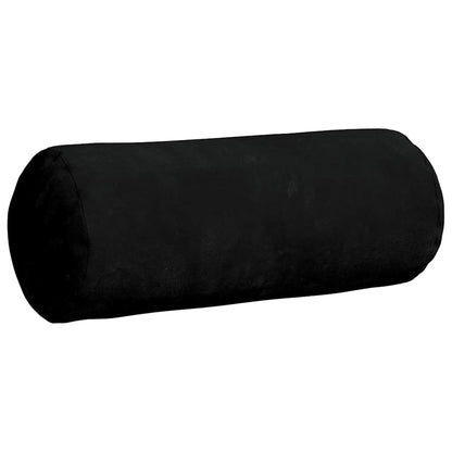 vidaXL Bolsterkissen 2 Stück Schwarz Ø 15 x 40 cm Mikrofaserstoff