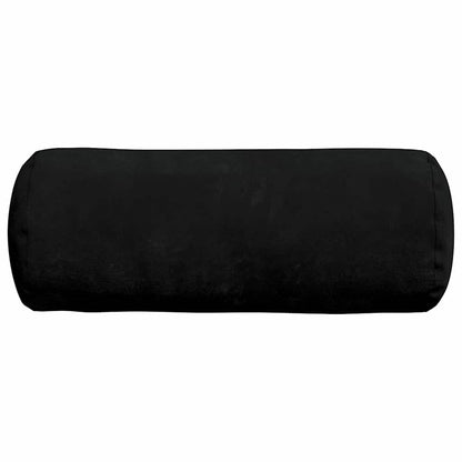 vidaXL Bolsterkissen 2 Stück Schwarz Ø 15 x 40 cm Mikrofaserstoff