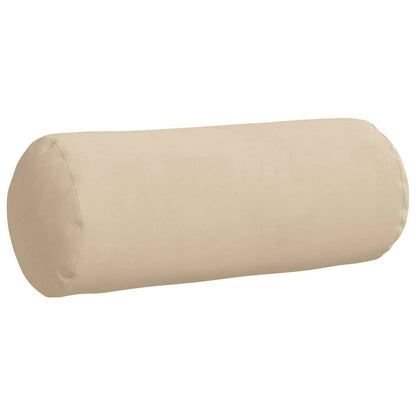 vidaXL Bolsterkissen 2 Stück Creme Ø 15 x 40 cm Mikrofaserstoff