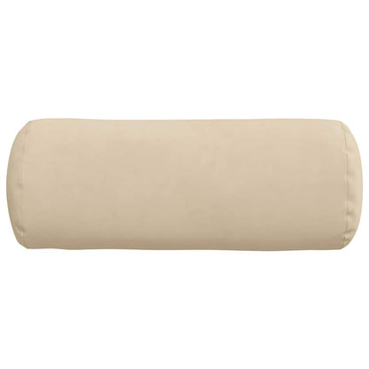 vidaXL Bolsterkissen 2 Stück Creme Ø 15 x 40 cm Mikrofaserstoff