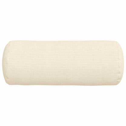vidaXL Bolsterkissen 2 Stück Creme Ø 15 x 40 cm Cordstoff