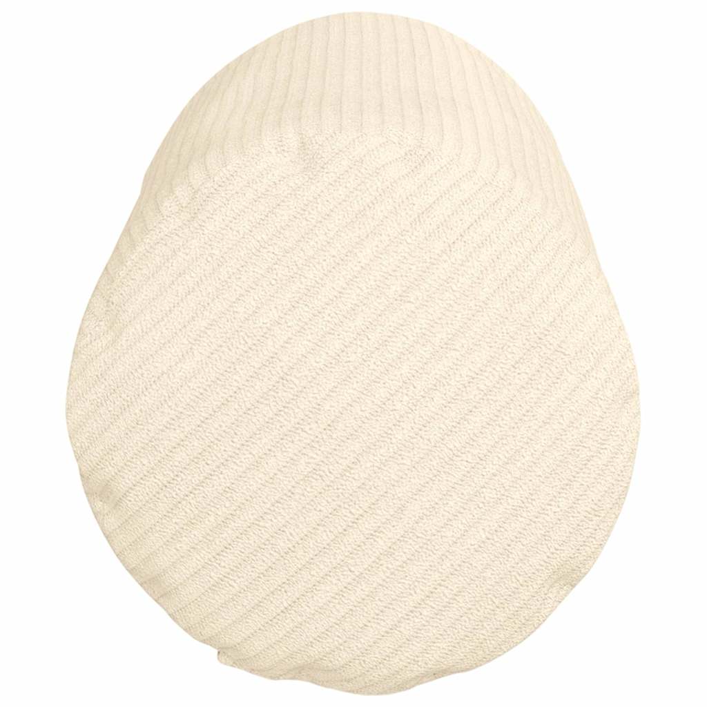 vidaXL Bolsterkissen 2 Stück Creme Ø 15 x 40 cm Cordstoff
