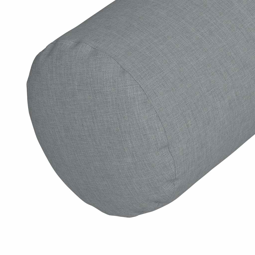 vidaXL Bolsterkissen 2 Stück Hellgrau Ø 25 x 70 cm Stoff