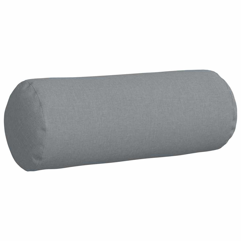 vidaXL Bolsterkissen 2 Stück Hellgrau Ø 25 x 70 cm Stoff