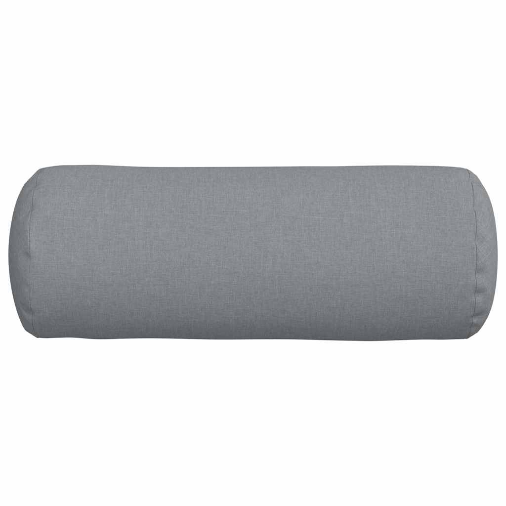 vidaXL Bolsterkissen 2 Stück Hellgrau Ø 25 x 70 cm Stoff