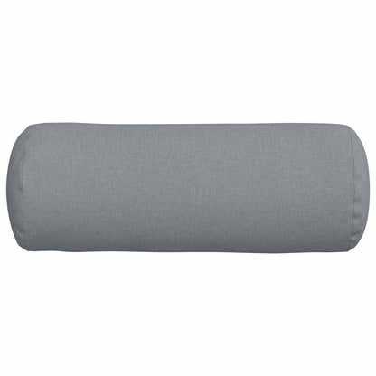 vidaXL Bolsterkissen 2 Stück Hellgrau Ø 25 x 70 cm Stoff