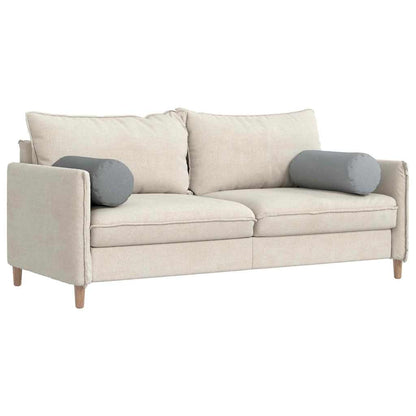 vidaXL Bolsterkissen 2 Stück Hellgrau Ø 25 x 70 cm Stoff