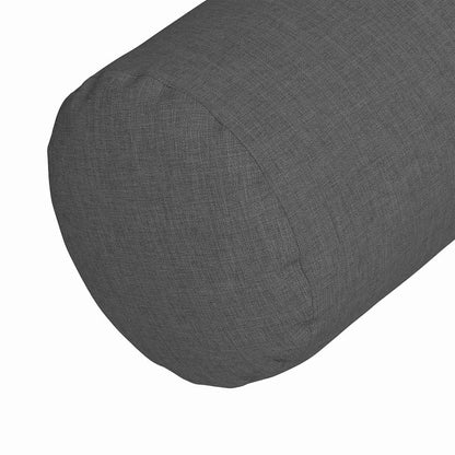 vidaXL Bolsterkissen 2 Stück Dunkelgrau Ø 25 x 70 cm Stoff